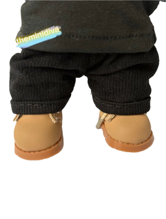 labubu black corduroy pants