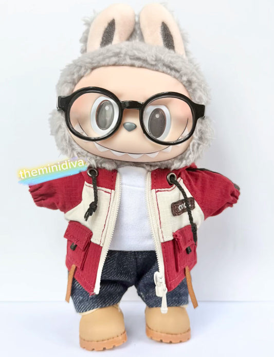 Labubu outerwear Labubu jackets Labubu coats, red jacket