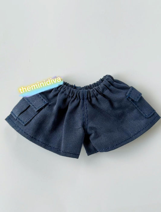 Labubu pants for Labubu wide leg cargo, navy blue