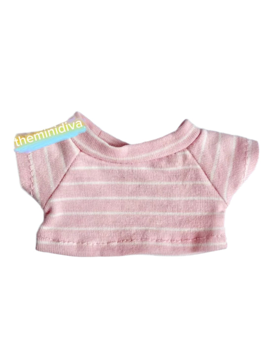 Labubu tops Labubu shirts Labubu T-shirts, pink white stripes